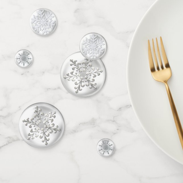 Confeti Confetán de copo de nieve blanco (Grupo)