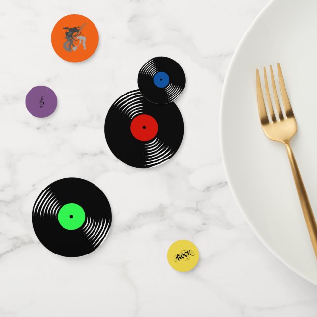 Confeti Confetán de tabla de registros retro (Grupo)