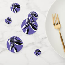 Confettis de Table Violets au Design Graphique