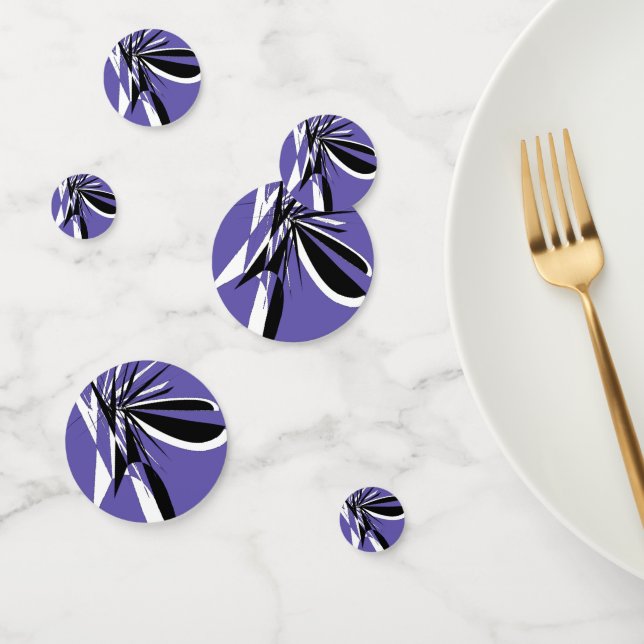 Confeti Confettis de Table Violets au Design Graphique (Grupo)