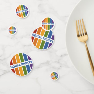 Confeti Contenedor de tabla de derechos iguales