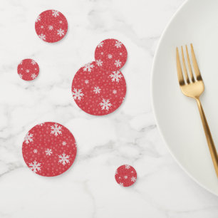 Confeti Copos de nieve en la invitación a los Navidades