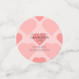 Confeti Corazones rosados bonitos Fiesta de graduación