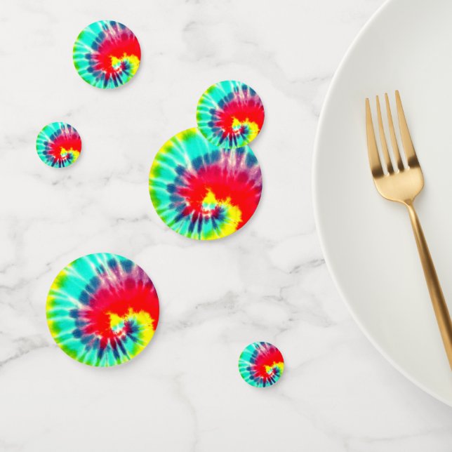 Confeti Corbata Tinte Arcoíris Rojo (Grupo)