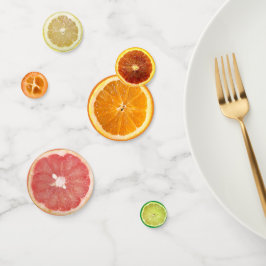 Confeti Cortes de frutas de cítricos