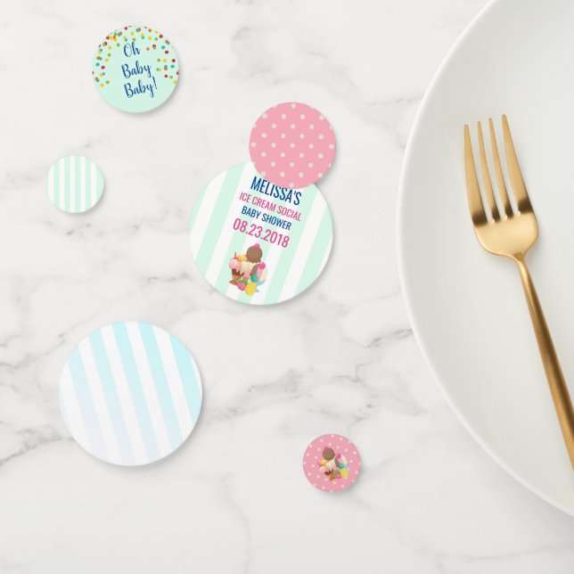 Confeti Costas de helado con rociadores (Grupo)