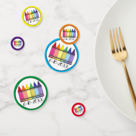 Confeti Crayones arcoiris artista fiesta de cumpleaños de 