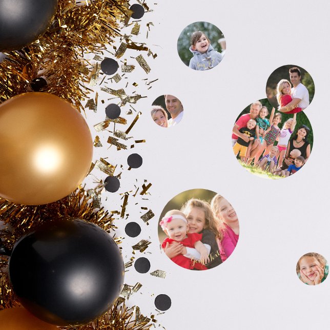 Confeti Crear texto de foto personalizado para cumpleaños  (Create Custom Photo Text Birthday Wedding Table Confetti)