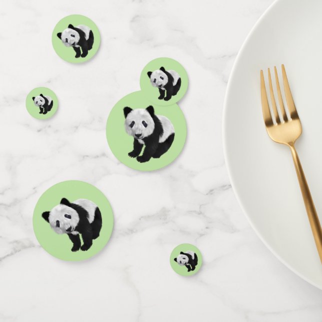 Confeti Cría de panda verde (Grupo)