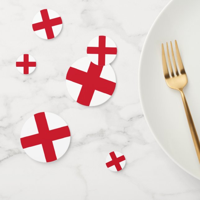 Confeti Cruz de San Jorge ~ Bandera de Inglaterra (Grupo)