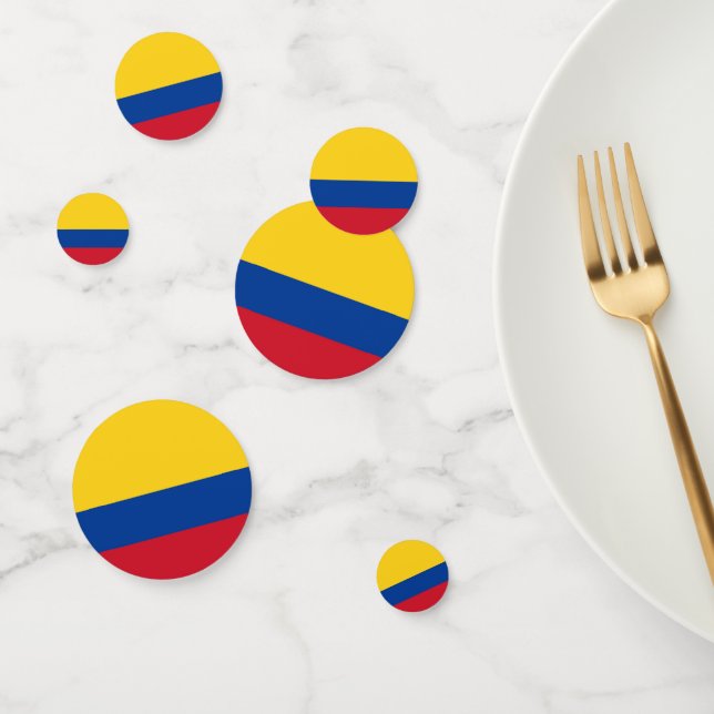 Confeti Cuadro de diálogo con bandera de Colombia (Grupo)