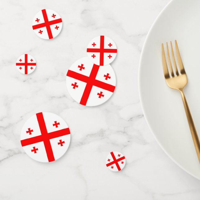 Confeti Cuadro de diálogo con bandera de Georgia (Grupo)