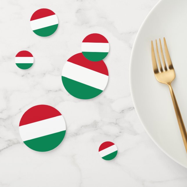 Confeti Cuadro de diálogo con bandera de Hungría (Grupo)