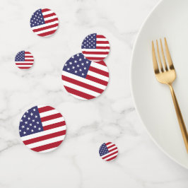 Confeti Cuadro de diálogo con bandera de los Estados Unido
