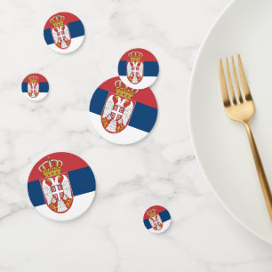 Confeti Cuadro de diálogo con bandera de Serbia