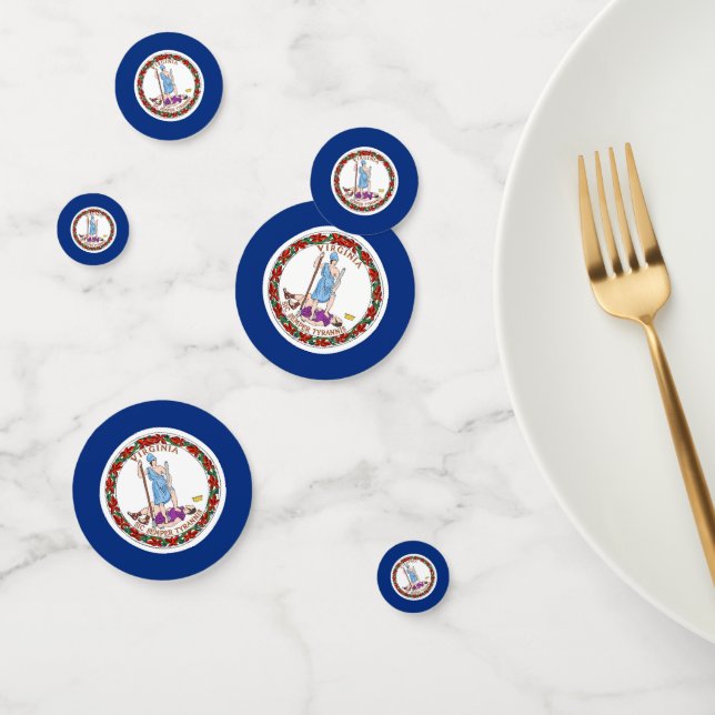 Confeti Cuadro de diálogo con bandera de Virginia (Grupo)