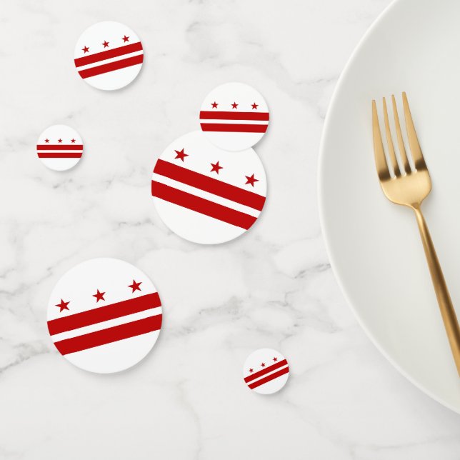 Confeti Cuadro de diálogo con bandera de Washington DC (Grupo)