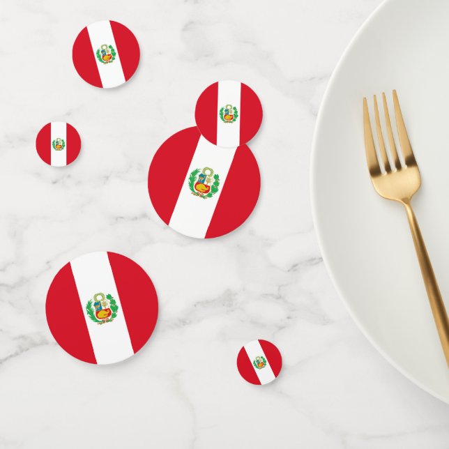 Confeti Cuadro de diálogo con bandera del Perú (Grupo)