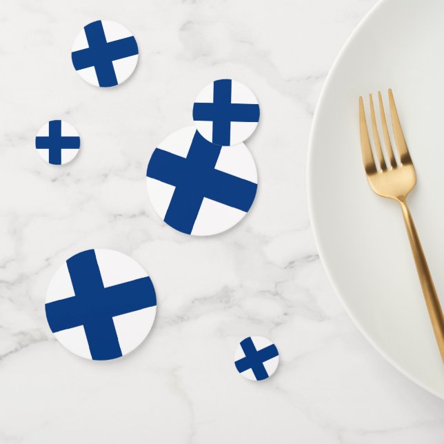 Confeti Cuadro de diálogo con el pabellón de Finlandia (Grupo)