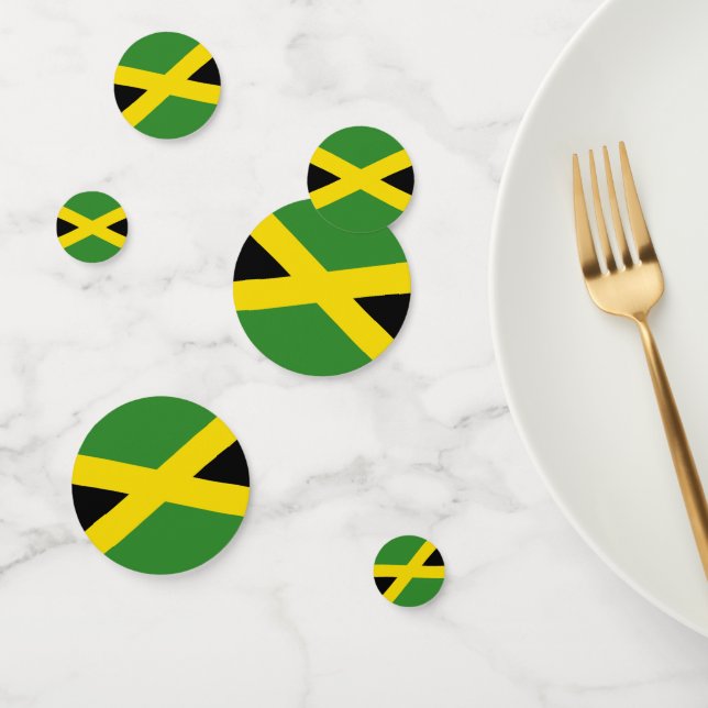 Confeti Cuadro de diálogo con la bandera de Jamaica (Grupo)