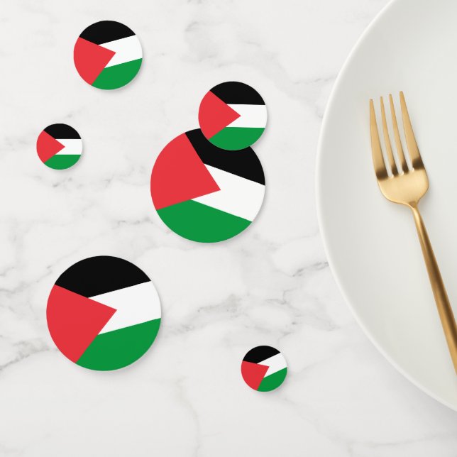 Confeti Cuadro de diálogo con la bandera de Palestina (Grupo)