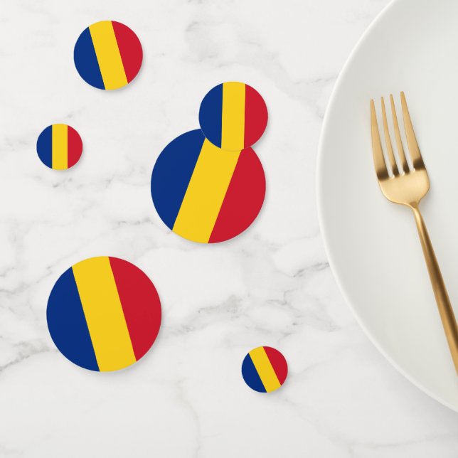 Confeti Cuadro de diálogo con pabellón de Rumania (Grupo)