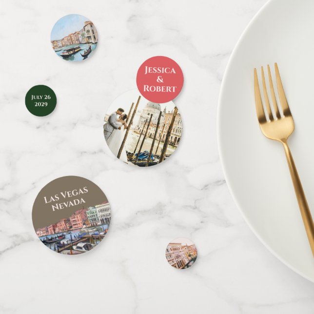 Confeti Cuadros del Gran Canal, Venecia, Boda de Italia (Grupo)