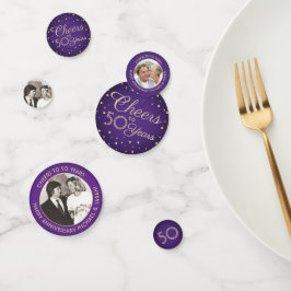 Confeti CUALQUIER Aniversario vitorea la mesa de fotos Pur