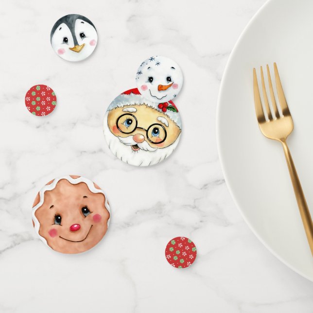 Confeti Cuidados Navidades acuarela de vacaciones frente a (Grupo)