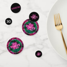 Cumpleaños 30 Neón Rosa Charla Tropical