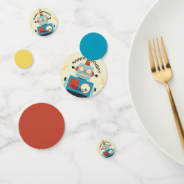 Confeti Cumpleaños de Antique Toy Robot