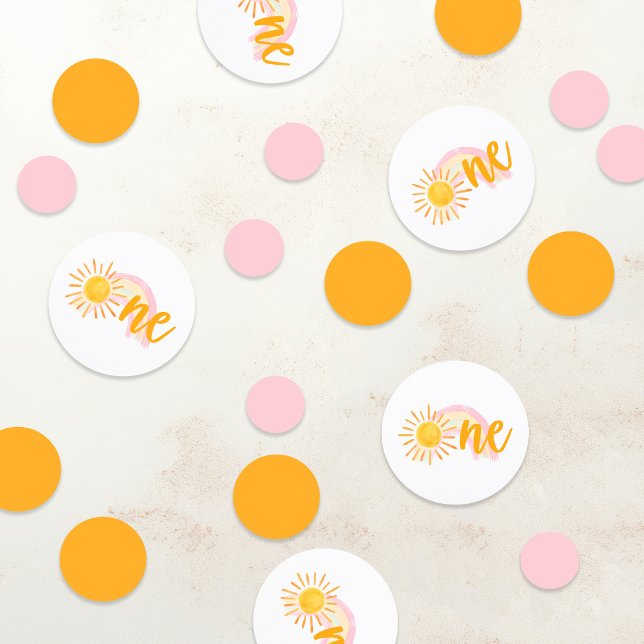 Confeti Cumpleaños de arcoíris y sol por primera vez (Subido por el creador)