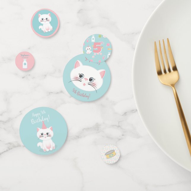 Confeti Cumpleaños de Cat Purr-fect (Grupo)