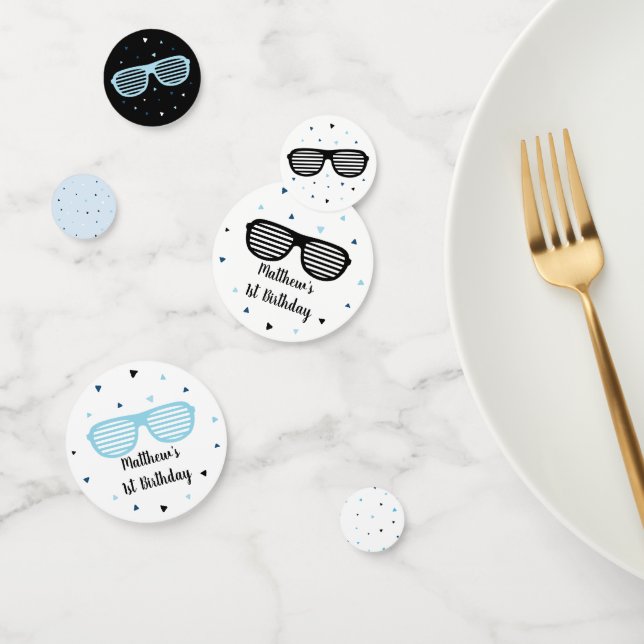 Confeti Cumpleaños de dos chicos de gafas de sol de Guay (Grupo)