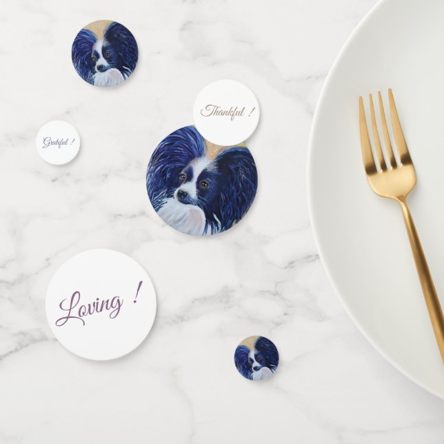 Confeti Cumpleaños de la Cachorro Papilino Negro (Grupo)