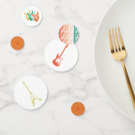 Confeti Cumpleaños de la guitarra Rock and Rolkstar