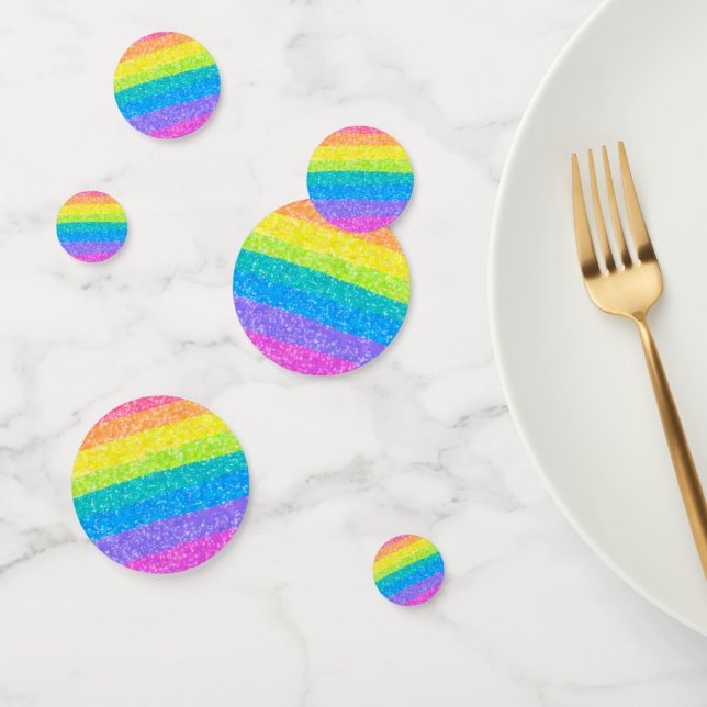 Confeti Cumpleaños de las Estrellas del Arcoiris (Grupo)