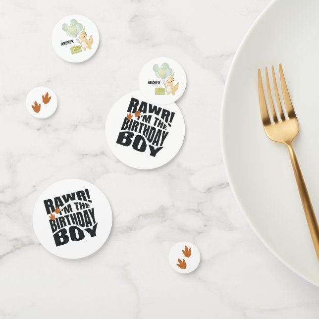 Confeti Cumpleaños de los Dinosaurios Cute (Grupo)