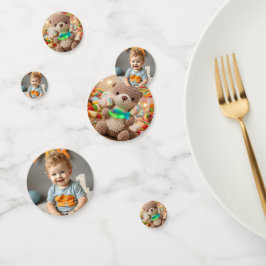 Confeti Cumpleaños de niño con tema de nutria adorable y p