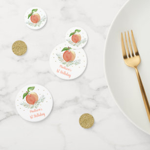 Confeti Cumpleaños de Peach Gold Floral