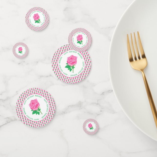 Confeti Cumpleaños de Rosa Rosa (Grupo)