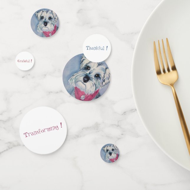 Confeti Cumpleaños de Schnauzer Puppy (Grupo)