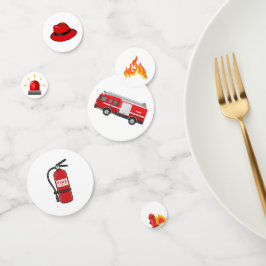 Confeti Cumpleaños del motor de bomberos de camiones