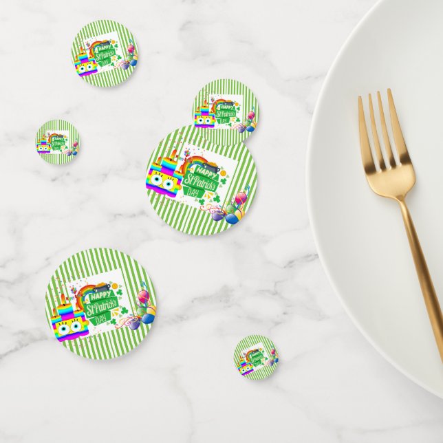 Confeti Cumpleaños feliz del Día de San Patricio (Grupo)