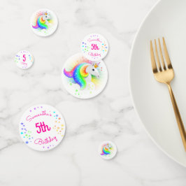 Confeti Cumpleaños personalizado de la princesa arcoiris U
