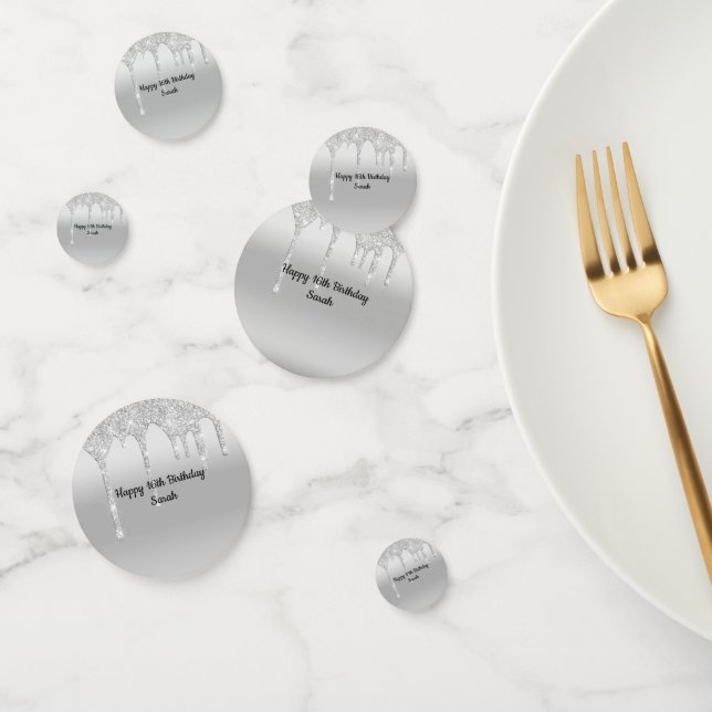 Confeti Cumpleaños personalizado del Purpurina de goteo Si (Grupo)