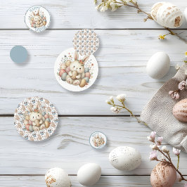 Confeti Cuta acuarela Bunny Easter personalizable