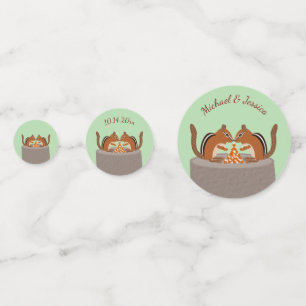 Confeti Cute Chipmunks Personalizado de la boda de otoño