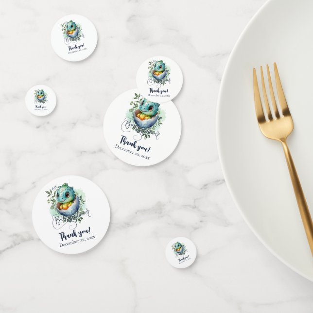 Confeti Cute Kawaii Baby Alligator Hatching Baby Shower (Grupo)