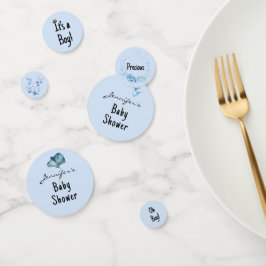Confeti Cute, Oh Boy, Blue Watercolor Baby Shower Table